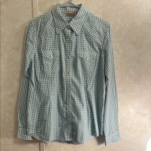 Wrangler Blue Checkered Blouse